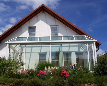 Korbdach Wintergarten